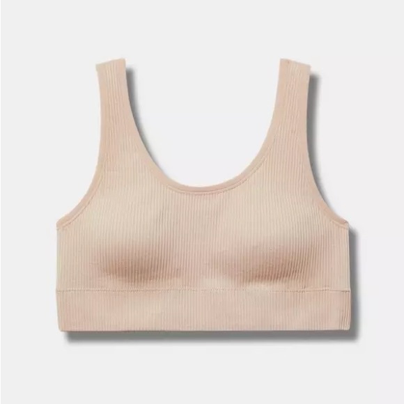 Torrid Seamless Rib Bralette - Rose Dust - Picture 4 of 7